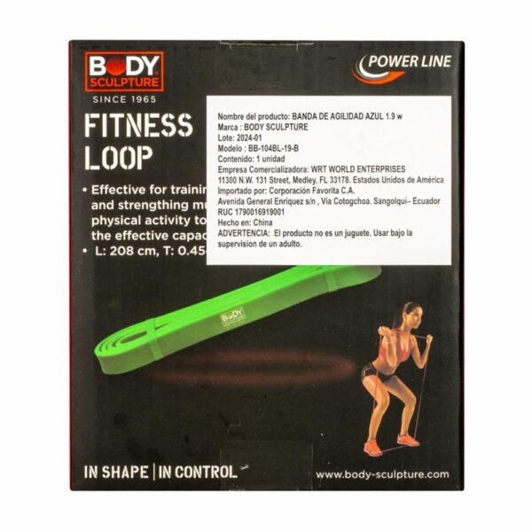 Bande De Ejercicio Para Agilidad Azul BODY SCULPTURE 1,9 Cm - Imagen 2