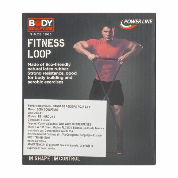 Banda De Agilidad De Látex Color Rojo BODY SCULPTURE 208 Cm - Imagen 2