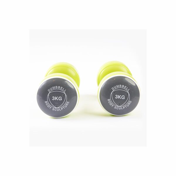 Set De Pesas Mancuernas X2 Amarillo BODY SCULPTURE 2 X 3 Kg - Imagen 2