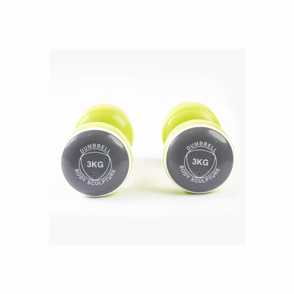Set De Pesas Mancuernas X2 Amarillo BODY SCULPTURE 2 X 3 Kg - Imagen 2