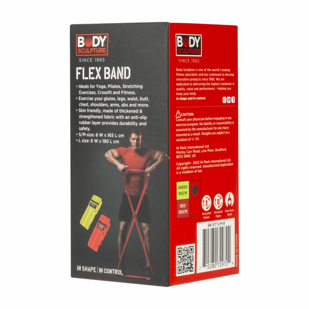 Banda De Resistencia Flexible Con material Antideslizante Para Ejercicio BODY SCULPTURE 165 Cm - Imagen 2