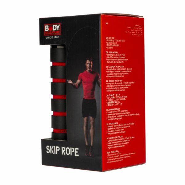Cuerda Para Saltar Negro Y Rojo BODY SCULPTURE 275 Cm - Imagen 3