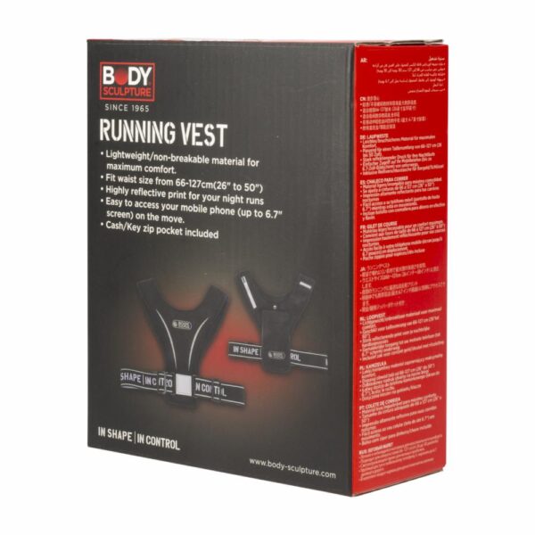 Chaleco Para Correr Con Bolsillo Con Cremallera Y Detalle Refractivo BODY SCULPTURE 66-127 Cm - Imagen 4