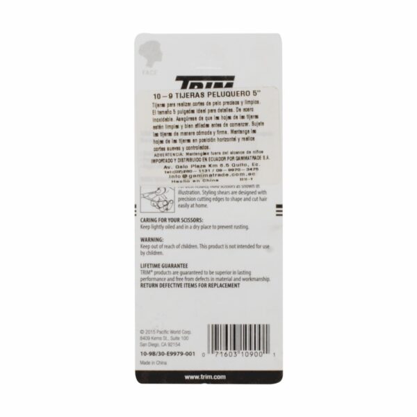 Tijera Para Cabello De Peluquero N°5 De Acero Inoxidable TRIM Unidad - Imagen 2