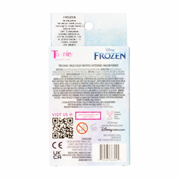Uñas Postizas Para Niña Frozen TOWNLEY GIRL X 12 Uds - Imagen 2