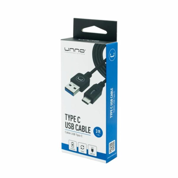 Cable De Carga USB A USB-C 3.0 UNNO TEKNO 1.5 Metros - Imagen 3