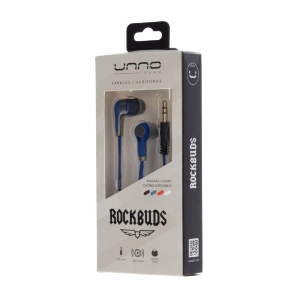 Audífonos Rockbuds HS7003 3.5 Mm UNNO TEKNO Con Cable