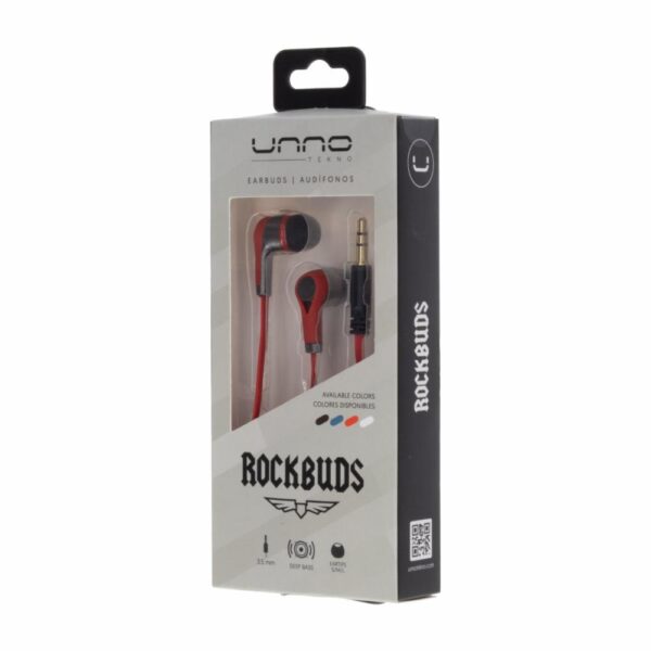 Audífonos Rockbuds HS7003 3.5 Mm UNNO TEKNO Con Cable