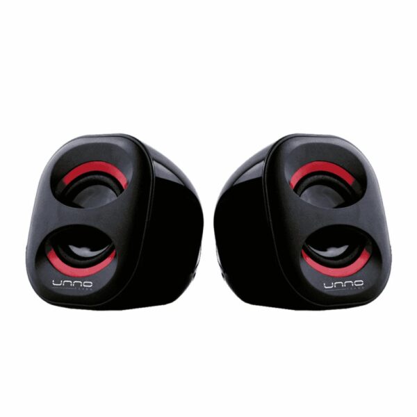 Parlante USB SP9012RD UNNO TEKNO Negro Con Rojo - Imagen 2