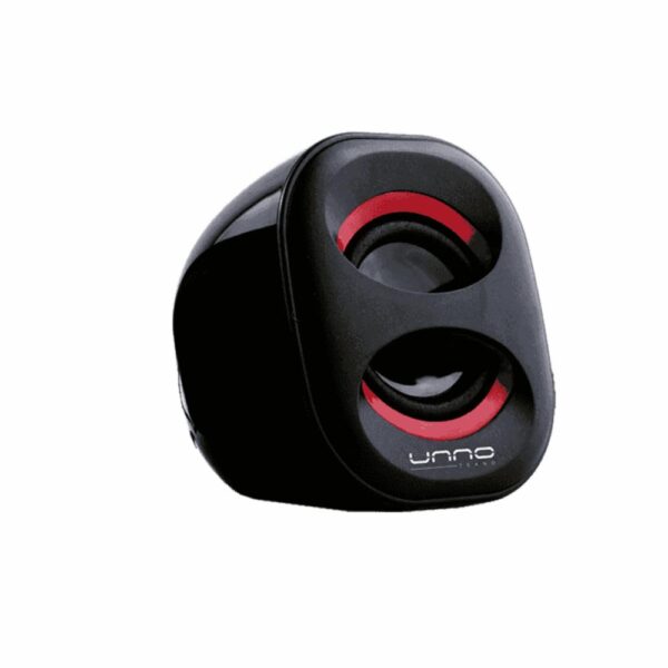 Parlante USB SP9012RD UNNO TEKNO Negro Con Rojo - Imagen 3