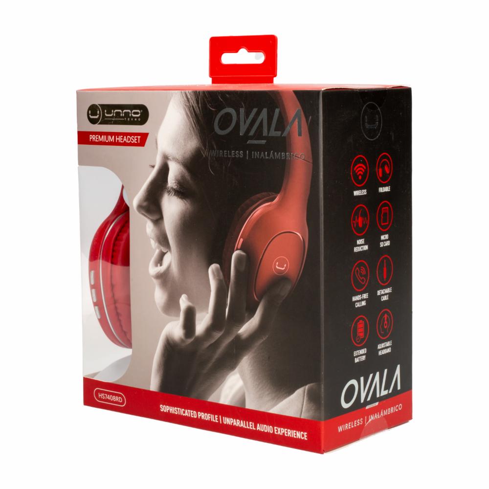 Audífonos Ovala Premium HS7408RD UNNO TEKNO Wireless - Imagen 4