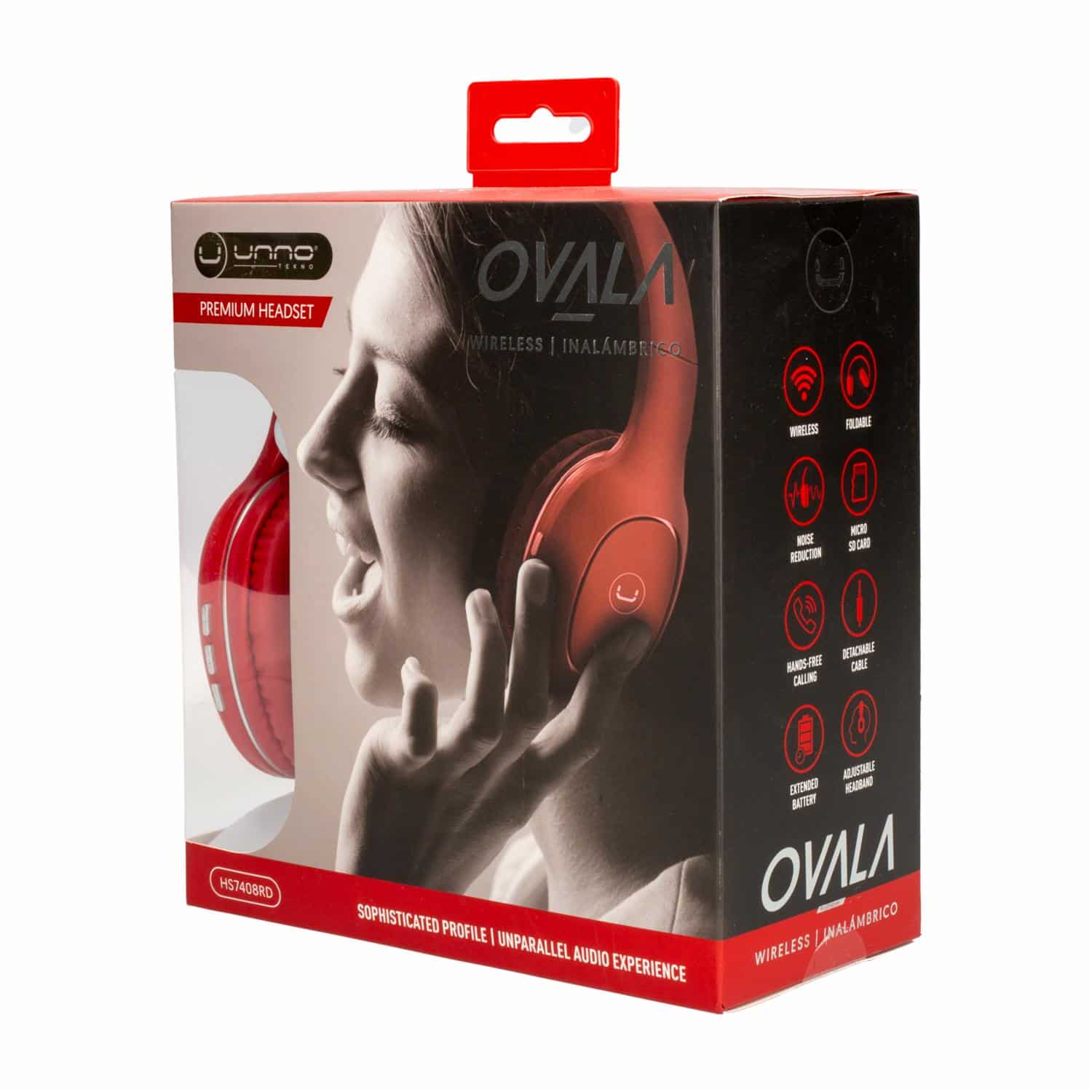 Audífonos Ovala Premium HS7408RD UNNO TEKNO Wireless - Imagen 4