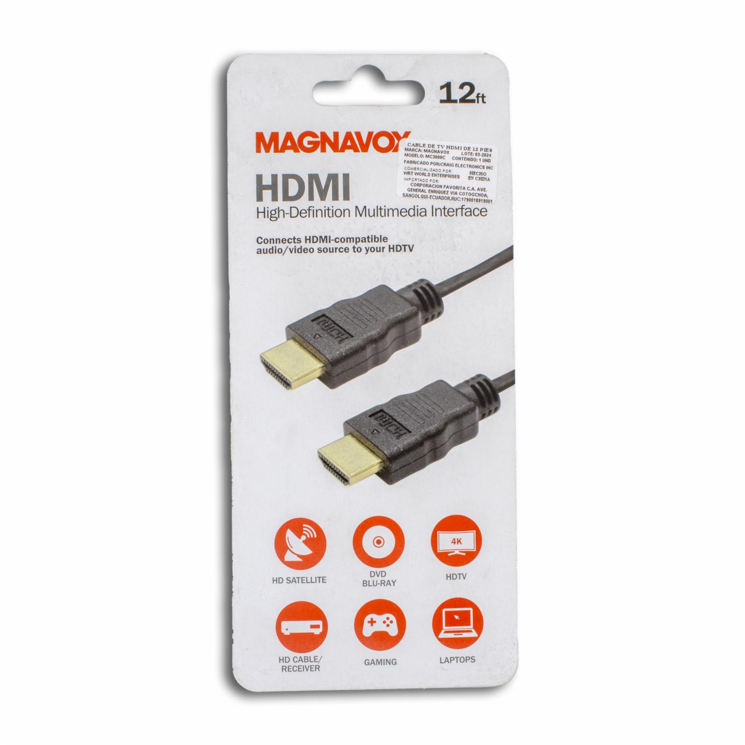 Cable Hdmi De TV MAGNAVOX 12 Pies - Imagen 2