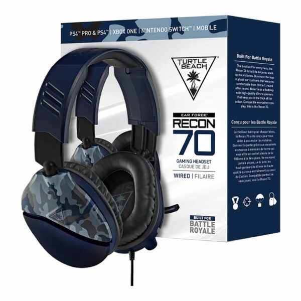 Audífonos Para Consolas Diseño Camo Azul TURTLE BEACH Con Cable