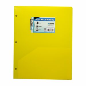 Carpeta Plástica Con Dos Bolsillos Color Amarillo PROMARX Unidad