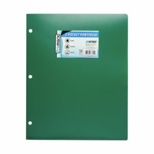 Carpeta Plástica Con Dos Bolsillos Color Verde PROMARX Unidad