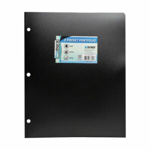 Carpeta Plástica Con Dos Bolsillos Color Negra PROMARX Unidad