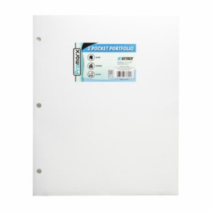 Carpeta Plástica Con Dos Bolsillos Color Blanca PROMARX Unidad