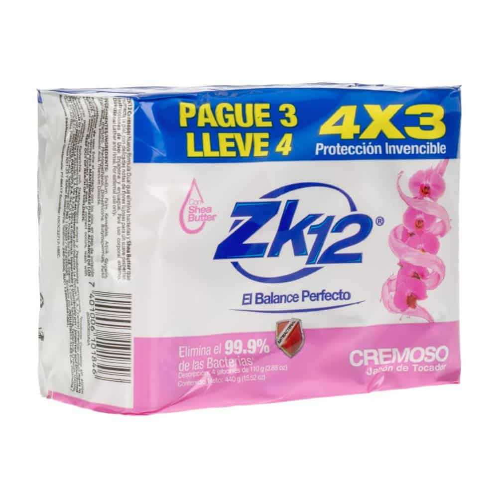 Jabón En Barra Antibacterial Cremoso ZK12 440 G - Imagen 2