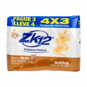 Jabón En Barra Antibacterial De Avena ZK12 4X110 G