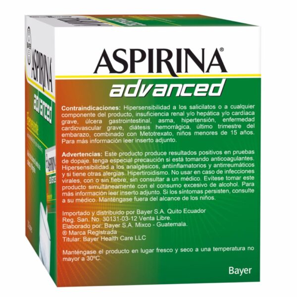 Alivio Del Dolor Advanced Efervescente ASPIRINA X 20 Uds - Imagen 2