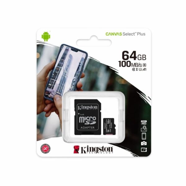 Memoria Micro Sd Con Adaptador KINGSTON 64 Gb