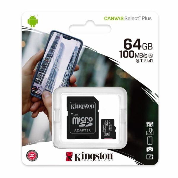 Memoria Micro Sd Con Adaptador KINGSTON 64 Gb