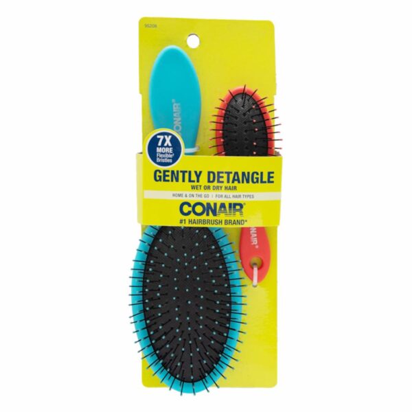 Set De Cepillos Desenredante Tur Naranja X2 CONAIR Paquete