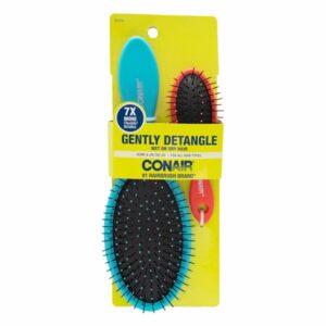 Set De Cepillos Desenredante Tur Naranja X2 CONAIR Paquete