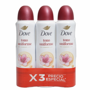 Desodorante En Aerosol Para Dama Dermo Aclarante DOVE 3 X 150 Ml