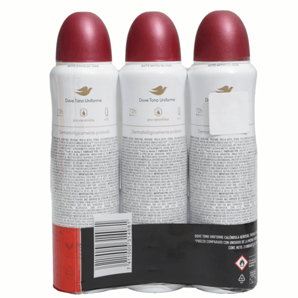 Desodorante En Aerosol Para Dama Dermo Aclarante DOVE 3 X 150 Ml - Imagen 4