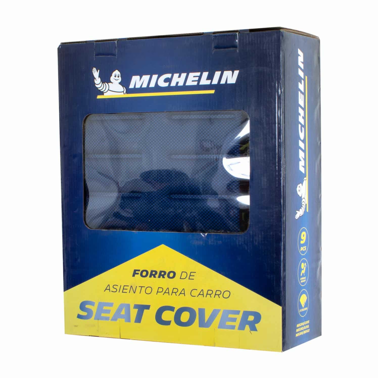 Forro De AsientoNegro Y Azul 9Piezas /Set MICHELIN Unidad - Imagen 2