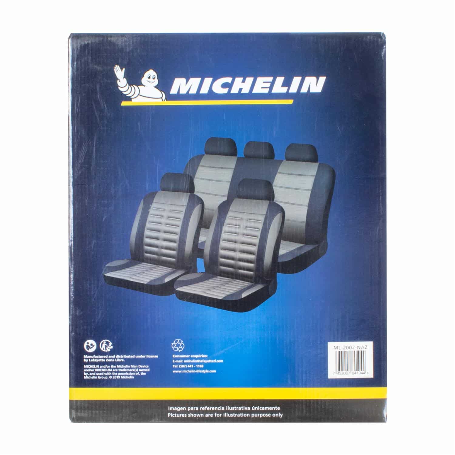Forro De AsientoNegro Y Azul 9Piezas /Set MICHELIN Unidad - Imagen 3