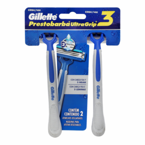 Afeitadora Desechable Caballero Prestobarba 3 Ultragrip GILLETTE X 2 Uds