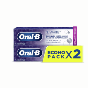 Crema Dental 3D White ORAL-B 2 X 75 Ml