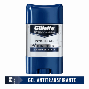 Gel Invisible Antitranspirante Specialized Antibacterial GILLETTE 82 G