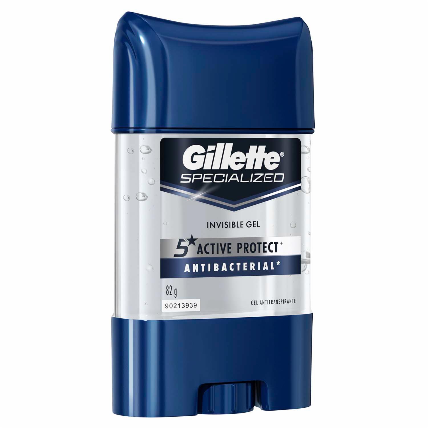 Gel Invisible Antitranspirante Specialized Antibacterial GILLETTE 82 G - Imagen 2