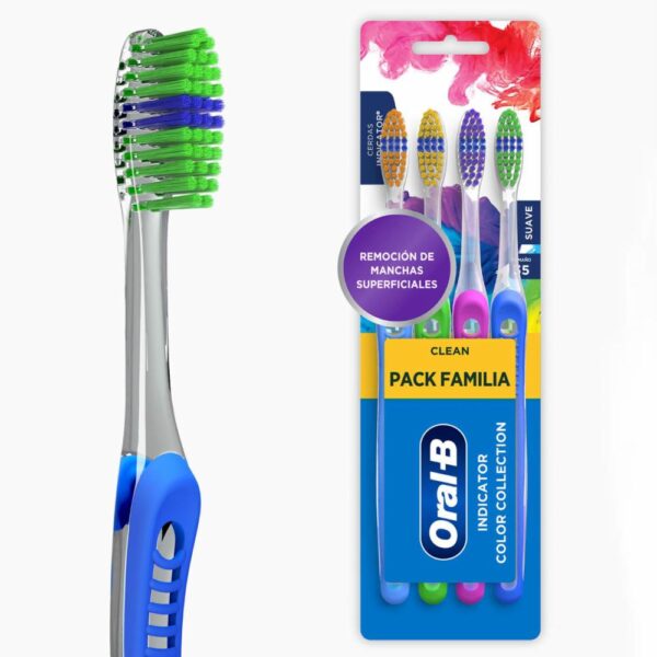 Cepillo Dental Indicator Varios Colores ORAL B X4 Uds - Imagen 3