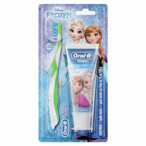 Kit Higiene Bucal Infantil Frozen Pasta + Cepillo ORAL-B X2 Uds