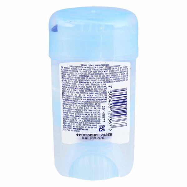 Desodorante En Gel Para Dama Con Ph Balanceado SECRET 45 G - Imagen 2