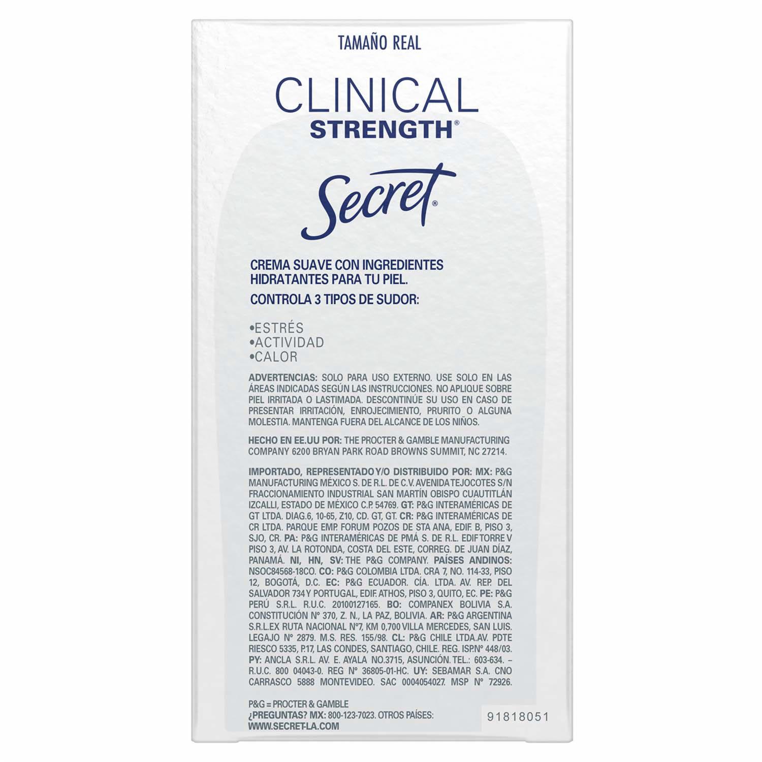 Antitranspirante En Crema Clinical Strength Powder Protect SECRET 45 G - Imagen 2