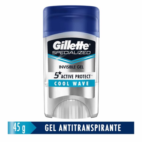Gel Invisible Antitranspirante Specialized Cool Wave GILLETTE 45 G