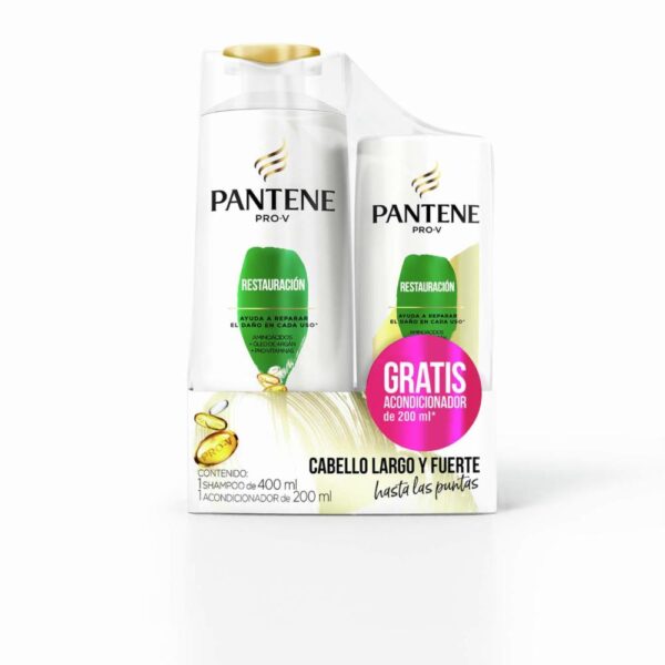 Shampoo Restauración 400 Ml Gratis Acondicionador 200 Ml PANTENE X2 Uds