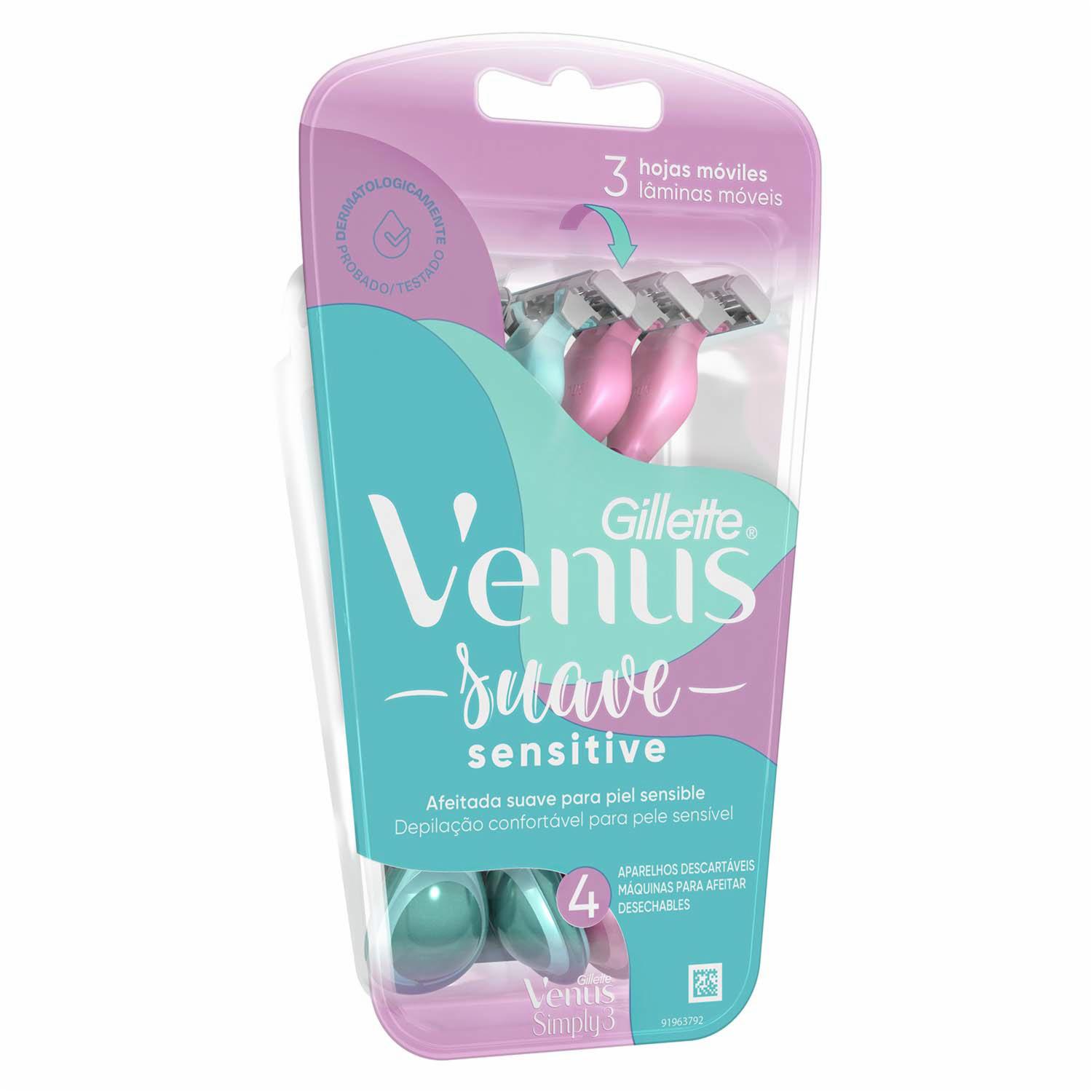 Razuradora Desechable Simply Sensitive Desechable GILLETTE X4 Uds - Imagen 4