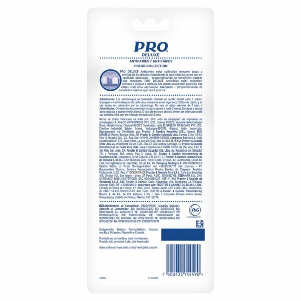 Cepillo Dental Anticaries Colors Cerdas Medianas PRO X4 Uds - Imagen 2