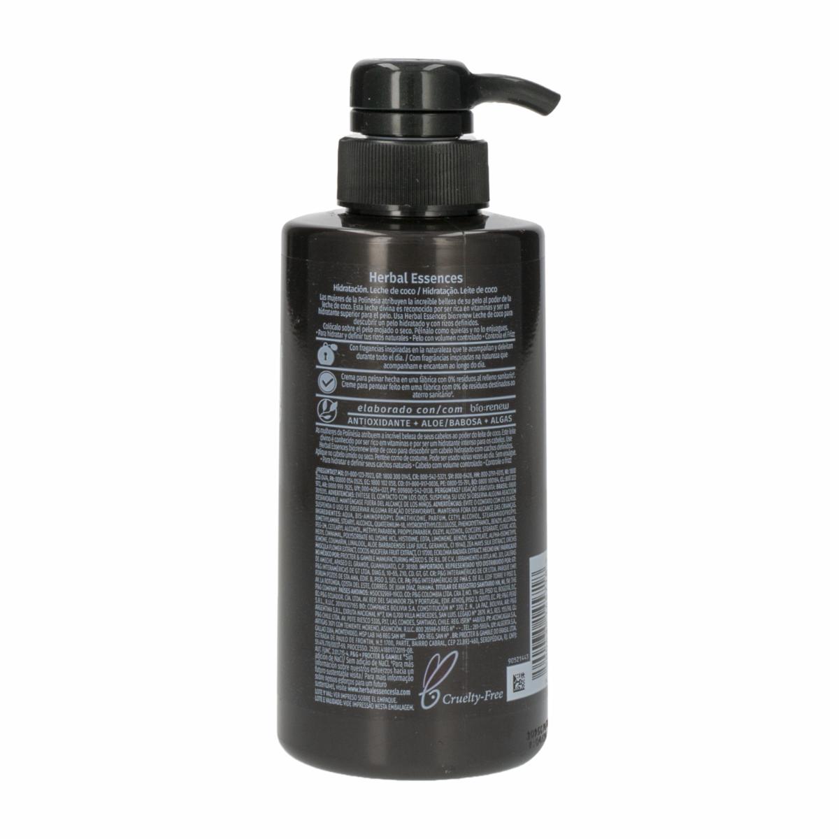 Crema Para Peinar Biorenew Leche de Coco y Aloe HERBAL ESSENCES 300 Ml