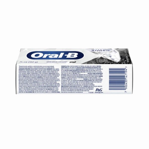 Crema Dental 3D White Mineral Clean ORAL B 75 Ml - Imagen 2