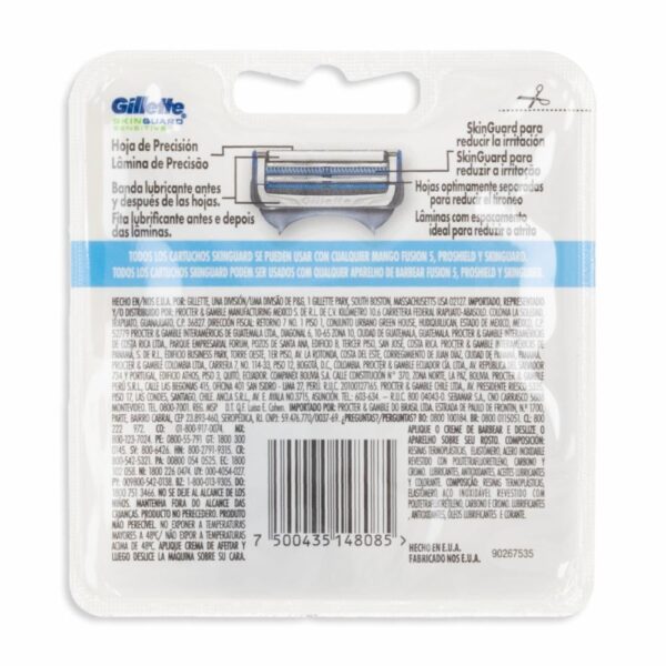 Repuesto Afeitadora Caballero Skinguard Sensitive GILLETTE X 2 Uds - Imagen 2