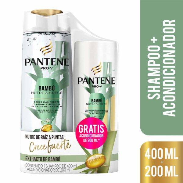 Shampoo + Acondicionador Con Bambú PANTENE 2 X 600 Ml - Imagen 3