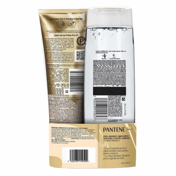 Shampoo Pack Shampoo+Acondicionador 3 Min De Bambú PANTENE 570 Ml - Imagen 2